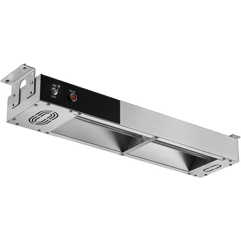 foto del prodotto mophorn scaldapatate elettrico 750w, lampada riscaldante commerciale in acciaio inossidabile, scaldavivande da 104 122 f per buffet di patatine