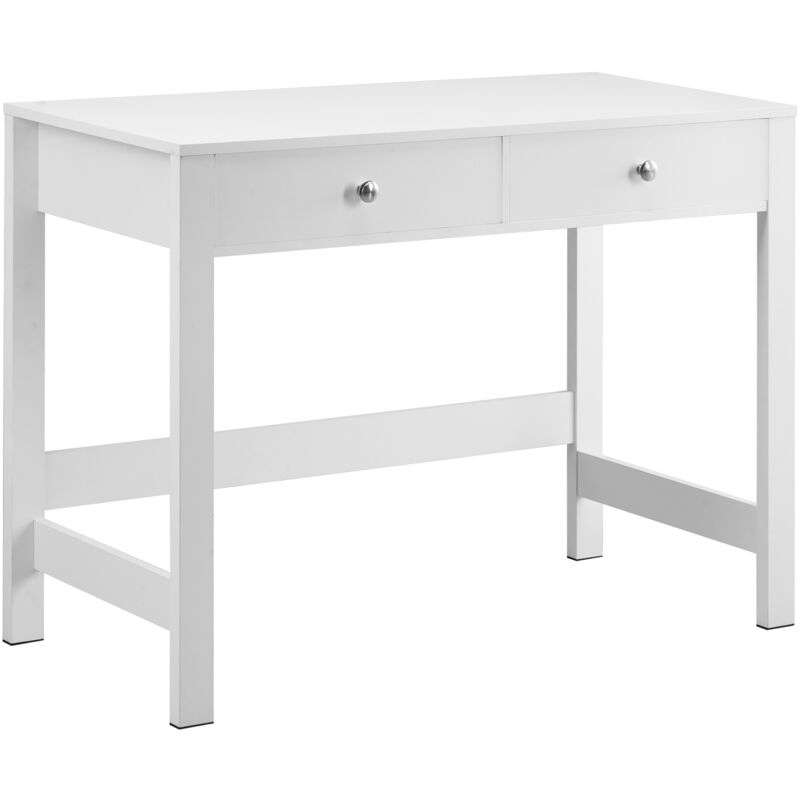 foto del prodotto mophorn scrivania compatta con cassetti portaoggetti, tavolo da studio per bambini per camera da letto, design minimalista per disegnare, leggere,