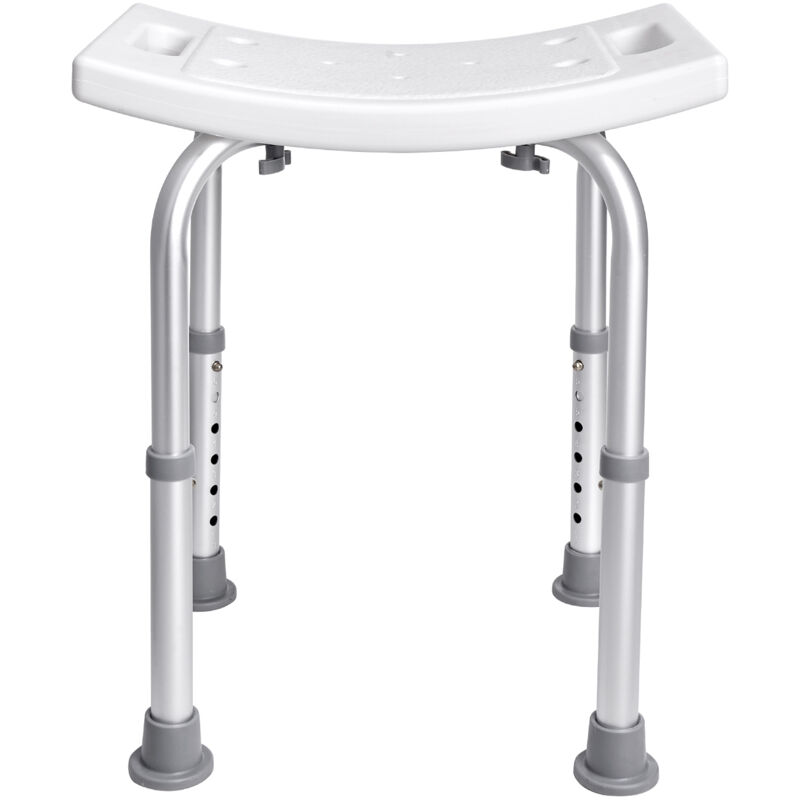 foto del prodotto mophorn sedile per doccia antiscivolo altezza regolabile 360 485mm,sgabello per doccia carico max. 158,8kg,sedia per doccia in alluminio pe, sgabello
