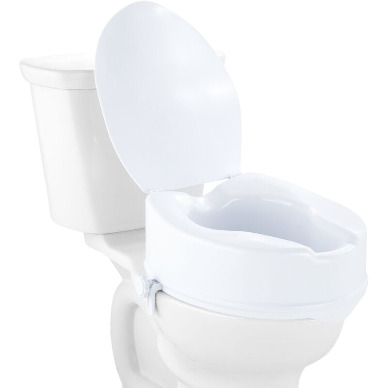 foto del prodotto mophorn sedile wc rialzato, altezza 5 , capacit 300 libbre, rialzo wc universale, bloccaggio a vite, per anziani, disabili, donne incinte, uso