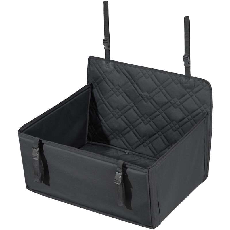 foto del prodotto mophorn seggiolino auto per cani rialzo impermeabile e resistente per auto, con telaio di supporto incorporato, guinzaglio di sicurezza a clip,