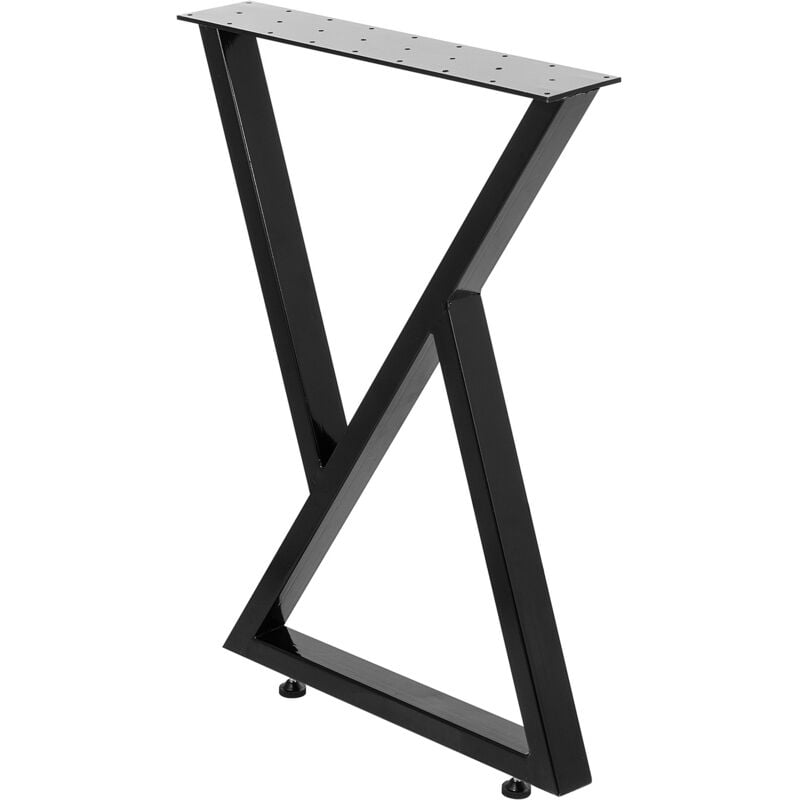 foto del prodotto mophorn set di 2 gambe da tavolo in acciaio altezza 28 nero da pranzo desk bench coffee table legs heavy duty modern zig zag style 