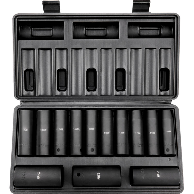 foto del prodotto mophorn set di bussole a impatto da 1 2, bussole metriche profonde da 13 pezzi da 10 24 mm, acciaio legato cr v a 6 punte per riparazioni auto con
