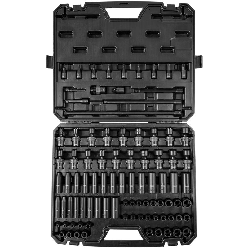 foto del prodotto mophorn set di bussole a impatto da 3 8 , 90 pezzi sae da 1 4 3 4 e metriche da 6 19 mm, acciaio legato cr mo a 6 punte per riparazioni auto,