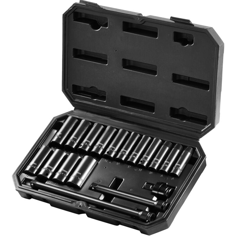 foto del prodotto mophorn set di bussole a impatto da 3 8 , set di bussole metriche profonde da 18 pezzi da 8 a 22 mm, acciaio legato cr v a 6 punte per riparazioni