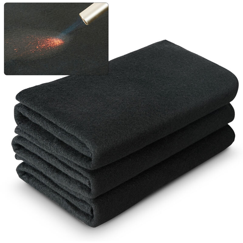 foto del prodotto mophorn set di coperte per saldatura in feltro di carbonio, confezione da 6, 21 x 20 , tappetino ignifugo resistente al calore, fino a 1800 f,