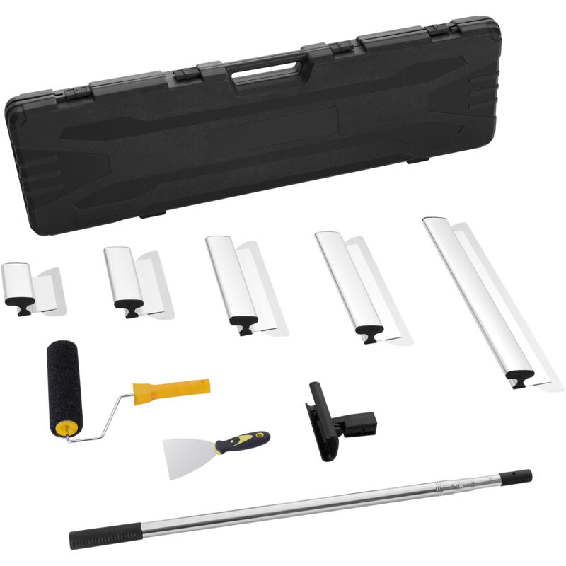 foto del prodotto mophorn set di lame per rasatura per cartongesso 178 254 356 406 610 mm lame per rasatura, manico di estensione 862 2072 mm coltello in acciaio