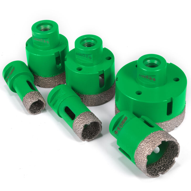 foto del prodotto mophorn set di seghe a tazza diamantate, 6 pezzi, 20 25 40 45 50 68 mm, filettatura m14, fresa portatile per fori in gres, punte per trapano per