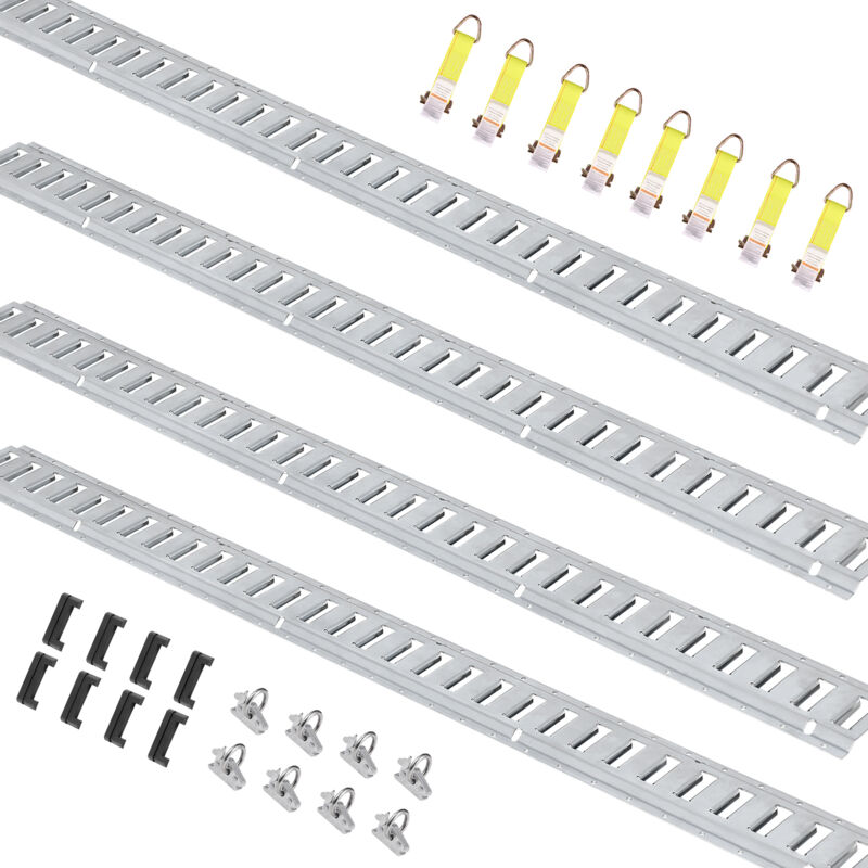 foto del prodotto mophorn set e track da 5 , 24 pezzi, capacit 2000 lb, include 8 cingoli in acciaio, 8 ancore con o ring e 8 cinghie con anello a d per fissare