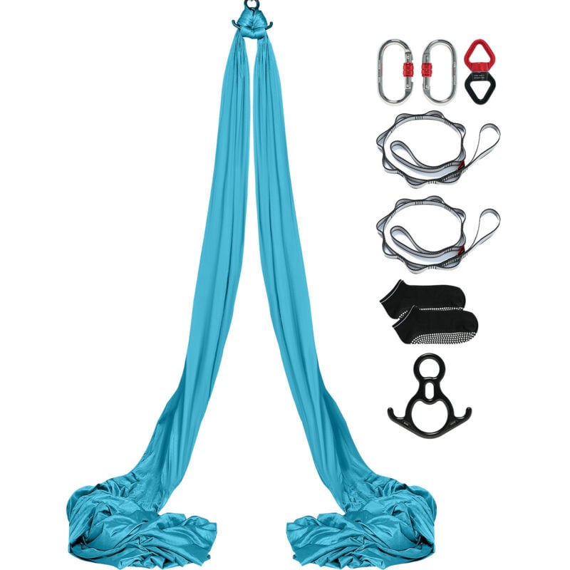 foto del prodotto mophorn seta aerea e altalena yoga, 11 metri, set di amache per yoga aereo con tessuto di nylon da 100 gsm, attrezzatura completa e semplice guida