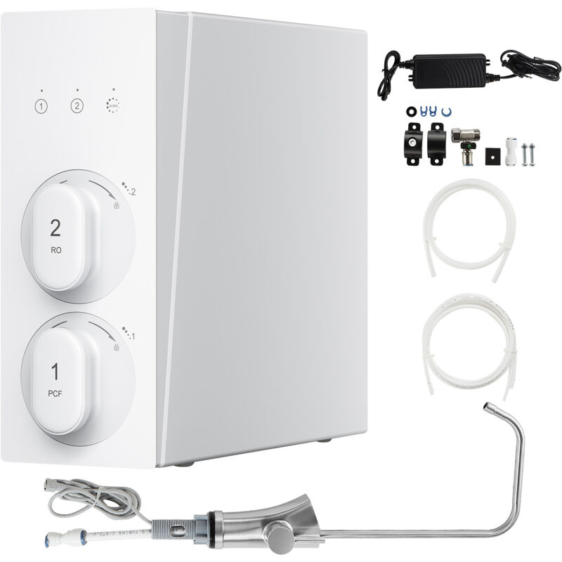 foto del prodotto mophorn sistema di osmosi inversa senza serbatoio 600 gpd a 8 stadi, filtro per acqua sottolavello certificato nsf, riduzione tds, rubinetto con