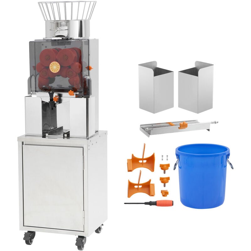 foto del prodotto mophorn spremiagrumi commerciale, estrattore di succo automatico da 120 w, macchina in acciaio inossidabile per 25 arance al minuto, include scatola