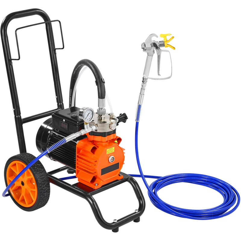 foto del prodotto mophorn spruzzatore di vernice airless a membrana, spruzzatore di vernice airless a carrello efficiente con barra di estensione, spruzzatore di