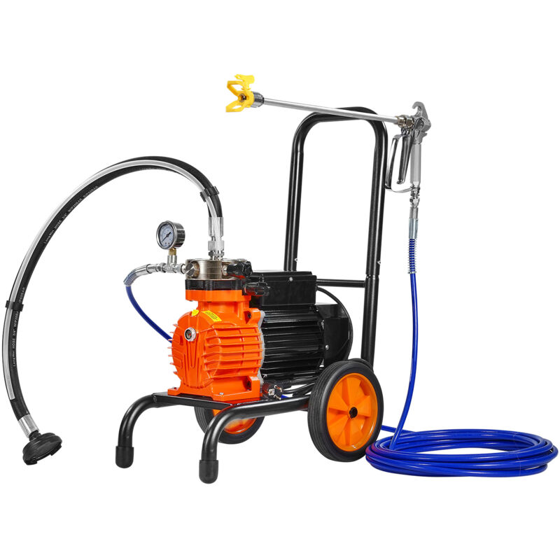 foto del prodotto mophorn spruzzatore di vernice airless a membrana, spruzzatore di vernice airless a carrello efficiente con barra di estensione, spruzzatore di