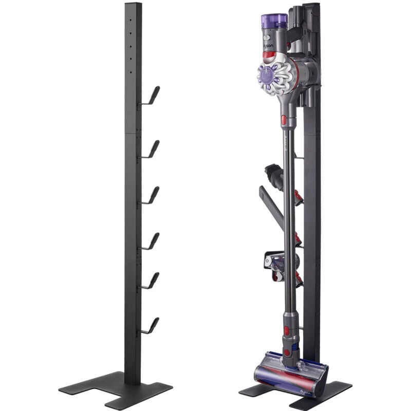 foto del prodotto mophorn supporto per aspirapolvere, compatibile con dyson v6 v7 v8 v10 v11 v15, supporto stabile con 6 ganci per aspirapolvere verticale senza fili
