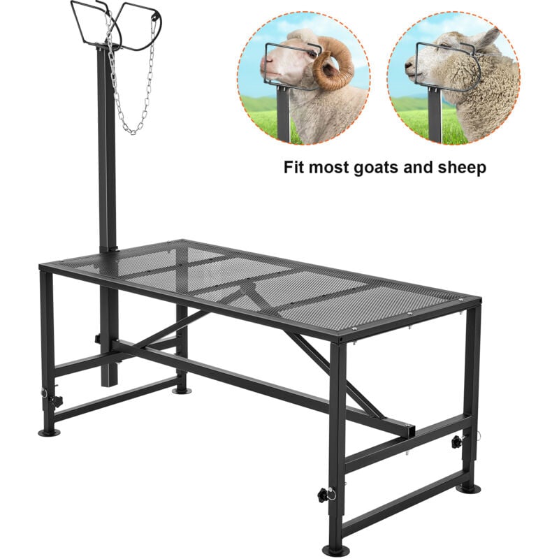 foto del prodotto mophorn supporto per capre e pecore, supporto per mungitura e tosatura del bestiame da 51x23 pollici, altezza regolabile da 21 a 33 , con