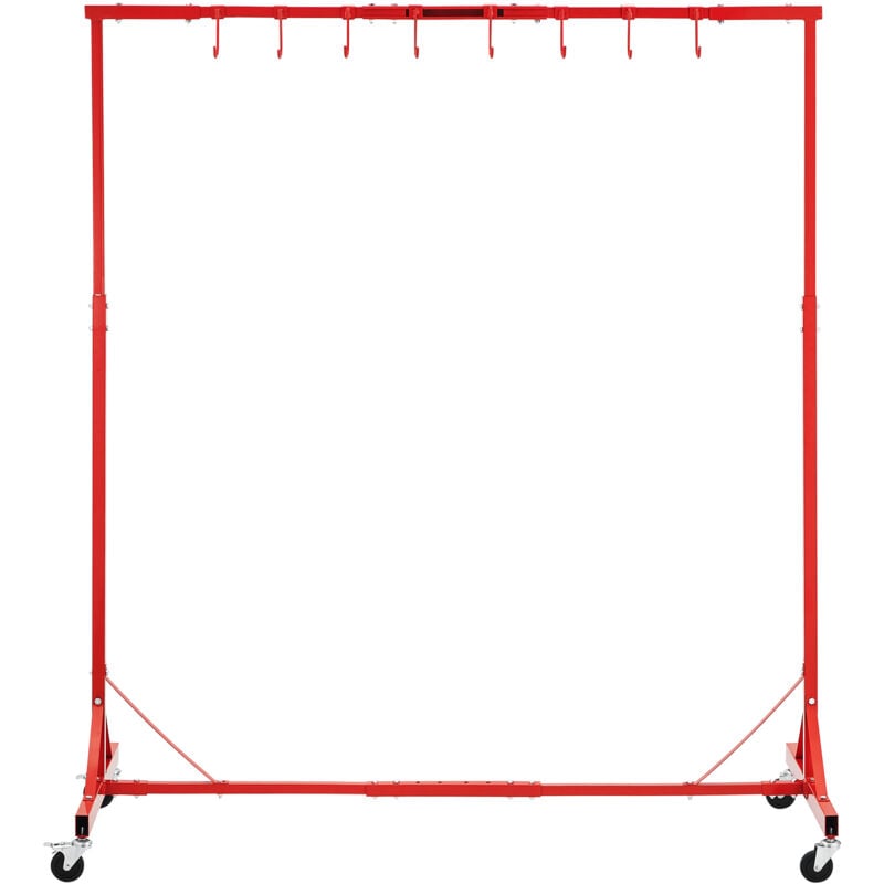 foto del prodotto mophorn supporto per pittura, regolabile da 5 a 7 piedi, capacit 66 libbre, 8 ganci, con ruote per garage