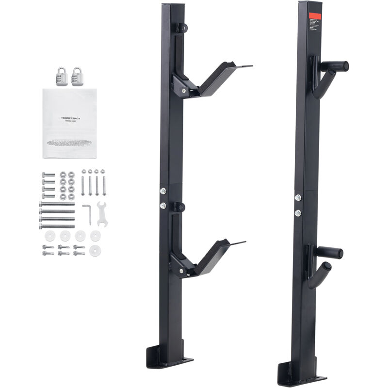 foto del prodotto mophorn supporto per rifinitore, 2 posti weeder supporto per rifinitore, trim holder trailer rack carrier con serratura con password in lega di