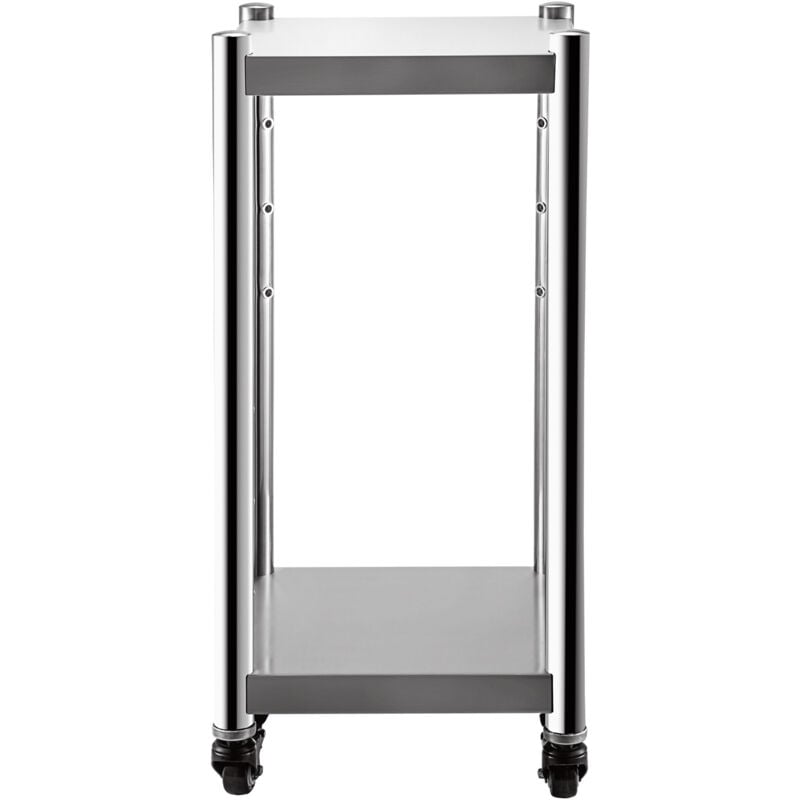 foto del prodotto mophorn supporto per scalda riso 14 x 14 , scalda sushi in acciaio inox con due ripiani inferiori, attrezzatura da cucina commerciale su ruote con