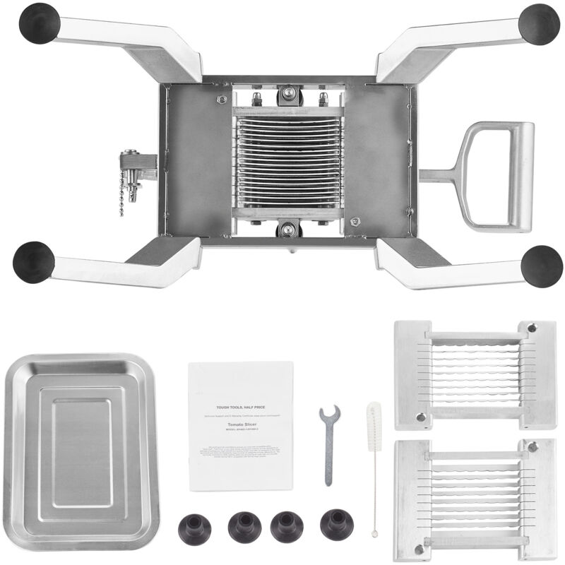 foto del prodotto mophorn tagliapasta per patate fritte, affettatrice manuale per frutta e verdura 6,35 mm 12,7 mm, taglia verdure in acciaio inossidabile e