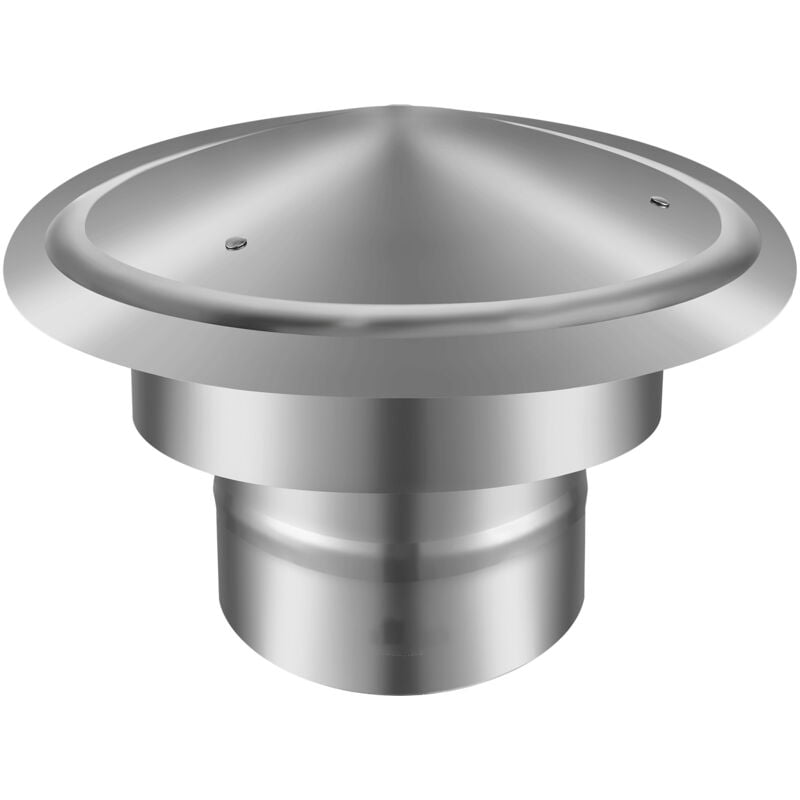 foto del prodotto mophorn tappo per camino rotondo diametro 150mm comignolo canne fumarie da tetto in acciaio inox base rotondo accessori inclusi,coperchio comignolo