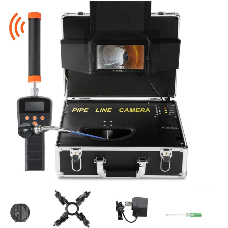 foto del prodotto mophorn telecamera per fognature, telecamera per ispezione di tubazioni da 100 piedi, display 1000tvl da 7 , con localizzatore a 512 hz, per