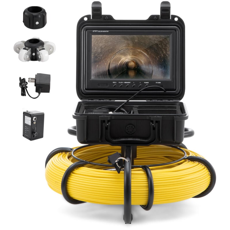 foto del prodotto mophorn telecamera per ispezione tubi schermo da 9 pollici 720p telecamera per fognatura 393 piedi