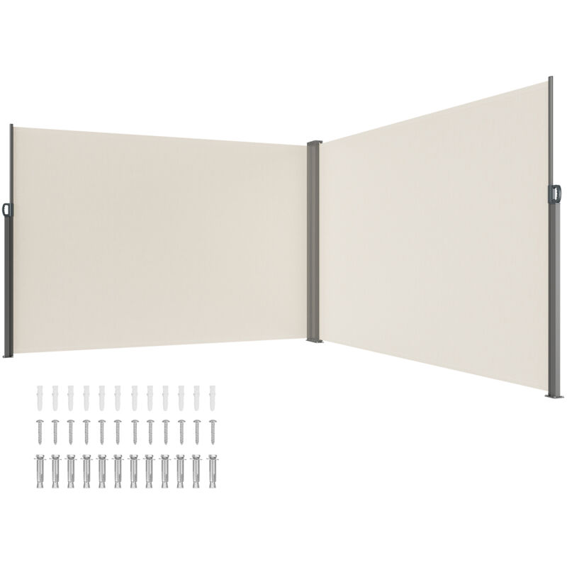 foto del prodotto mophorn tenda da sole laterale retrattile, schermo per la privacy esterna da 79 x 236 , schermo per patio impermeabile in poliestere da 180 g,