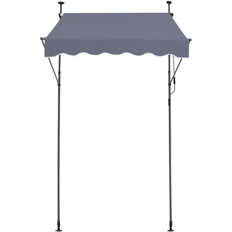 foto del prodotto mophorn tenda da sole retrattile per patio, 59 x 47 pollici, con manovella manuale. altezza regolabile da 86 a 122 pollici. tenda da sole per patio