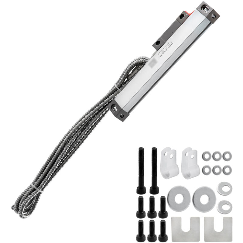foto del prodotto mophorn tornio ad alta precisione 1 pz. da 150 mm, scala lineare, encoder a scala lineare, per fresatrice con accessori