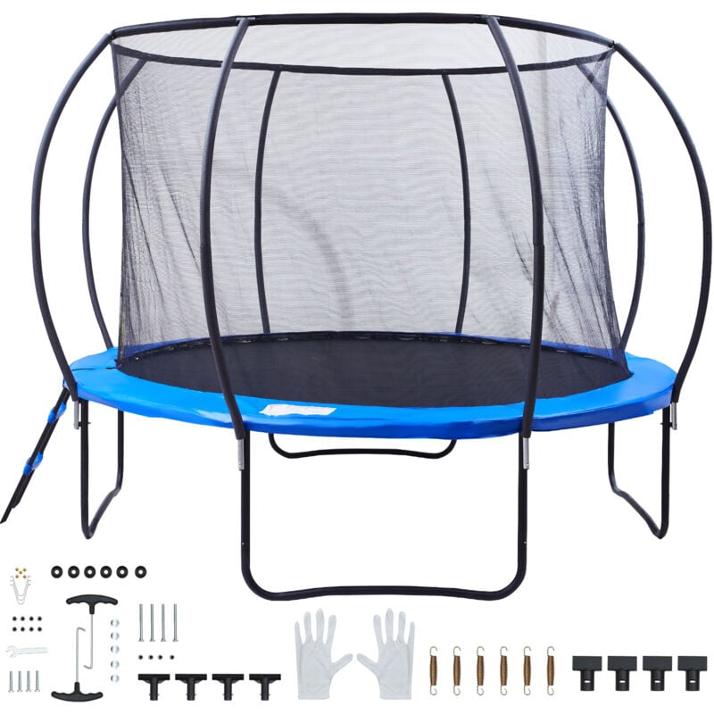 foto del prodotto mophorn trampolino elastico per bambini da 3,7 m per esterni e interni, portata massima 180kg, con rete di sicurezza a 360 , copertura in schiuma,
