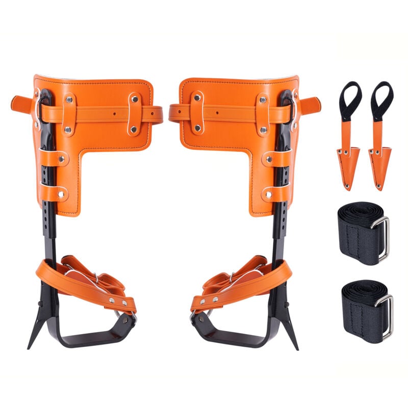 foto del prodotto mophorn tree climbing spikes, 1 paio di speroni da arrampicata in lega di acciaio, capacita di carico di 350 libbre, attrezzatura da arrampicata