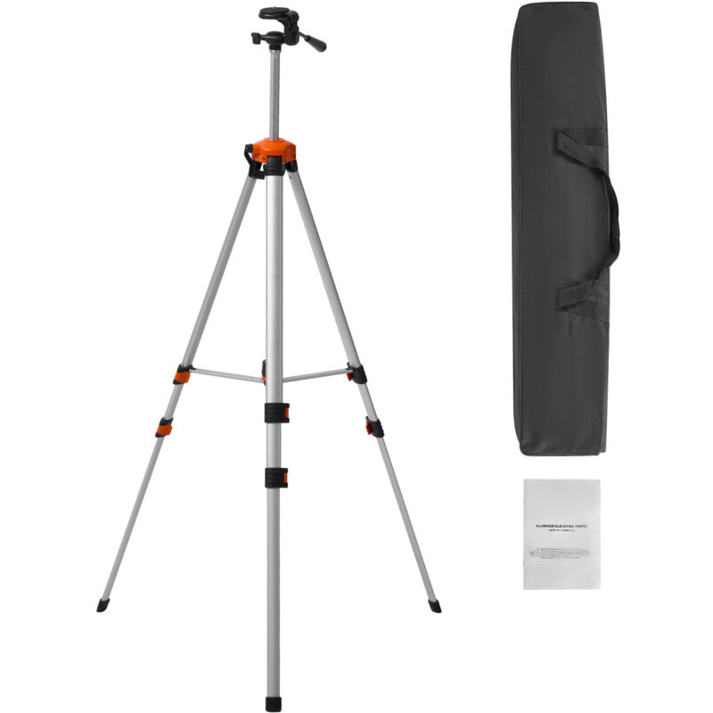 foto del prodotto mophorn treppiede per livella laser, attacco filettato x 20, regolabile altezza 695 1750 mm con bolla di livello integrata supporto per scanner