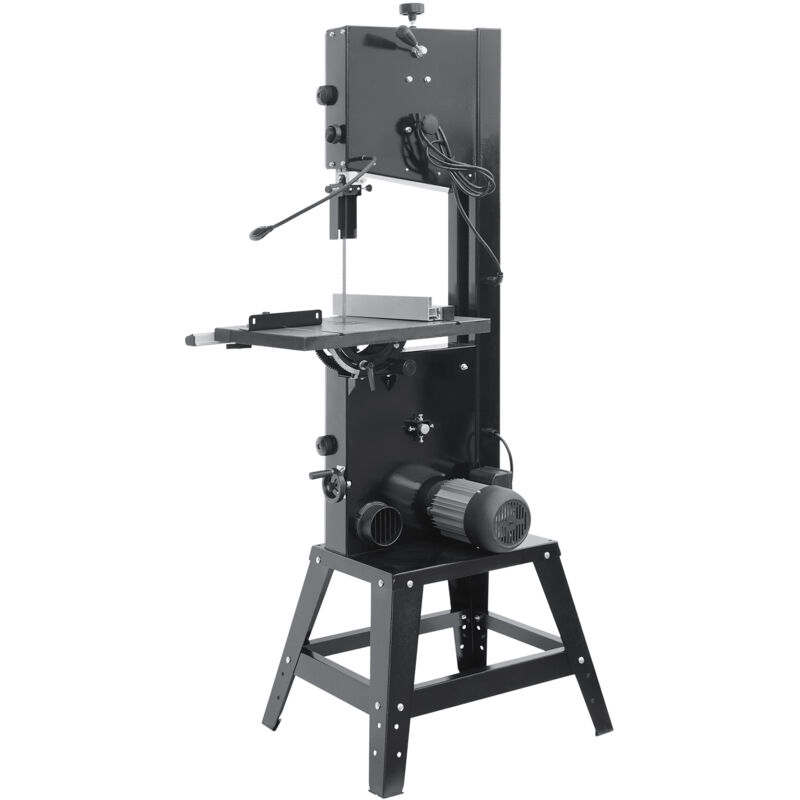 foto del prodotto mophorn troncatrice a nastro da banco con supporto, segatrice per lavorazione legno, velocit regolabile 440 846 giri min, potenza 1100 w, altezza