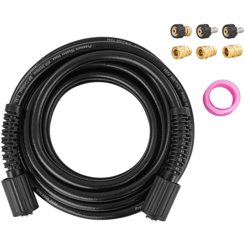 foto del prodotto mophorn tubo per idropulitrice 30,5 m 6,4 mm m22 14 mm, filettatura in ottone di ricambio idropulitrice alta compatibilita, raggio di curvatura