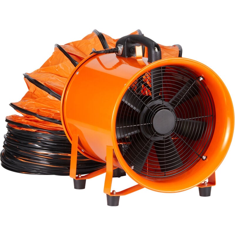 foto del prodotto mophorn ventilatore portatile, ventilatore a cilindro per impieghi gravosi da 304,8 mm con tubo flessibile da 10 m, soffiatore di scarico da