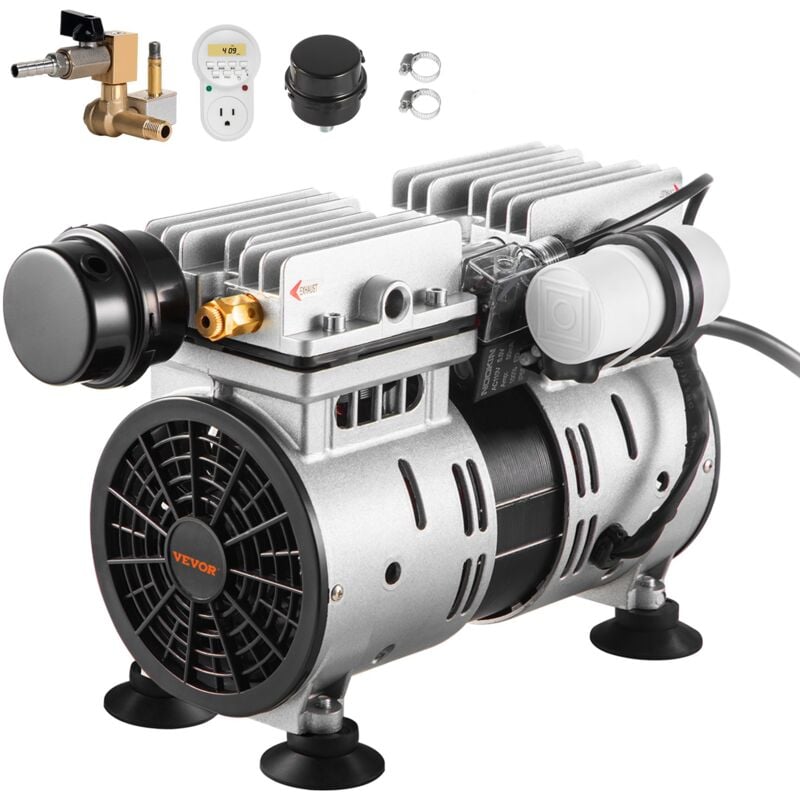 foto del prodotto mophorn vevor aeratore per laghetto, potenza 550 w 8,83 cmh per lago kit di aerazione per laghetto include compressore timer valvole, compressore
