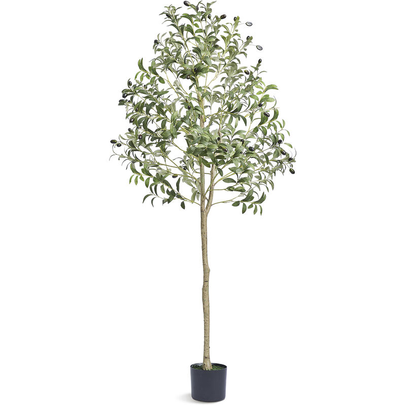 foto del prodotto mophorn vevor albero artificiale, 155 cm albero olivo pianta finta realistica ulivo con vaso 150x125 mm, materiale pe di qualita protezione