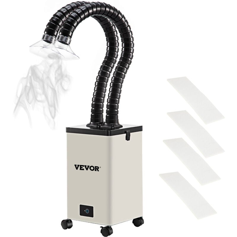 foto del prodotto mophorn vevor aspiratore del fumo per saldatura 150w, assorbitore di fumo a saldare con filtri a 3 stadi, estrattore di saldatura del fumo per