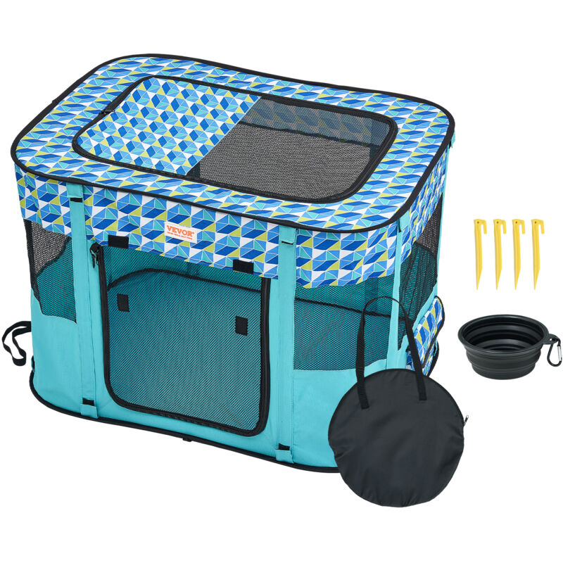 foto del prodotto mophorn vevor box per cani portatile rettangolare 812x609 mm box per cuccioli gatto coniglio pieghevole in tessuto oxford 600d, cerniera