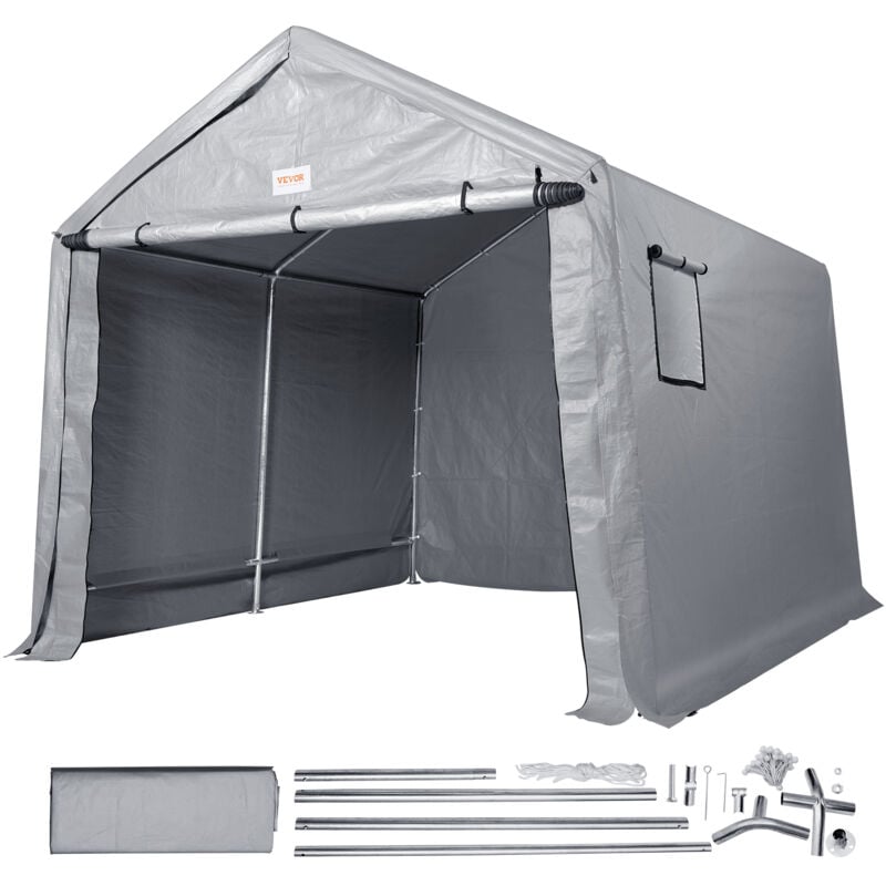 foto del prodotto mophorn vevor capannone portatile per stoccaggio esterno, 7 x 12 x 7,36 ft tenda per stoccaggio istantaneo per tutte le stagioni resistente con