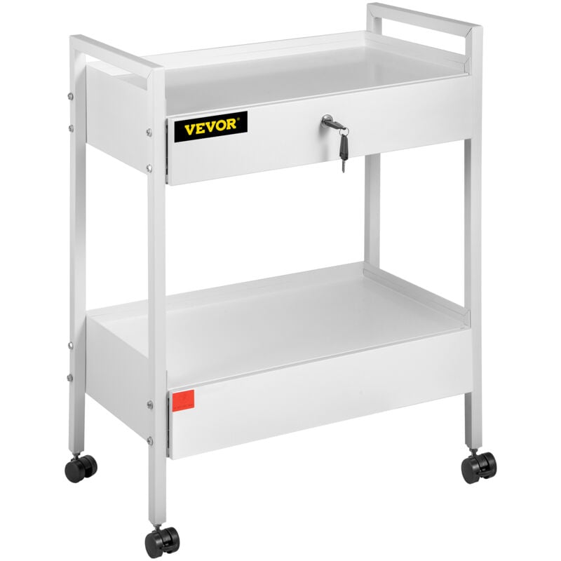 foto del prodotto mophorn vevor carrello da laboratorio, carrello multiuso in acciaio inossidabile a 2 livelli carrello medico carrello da laboratorio con rotelle a