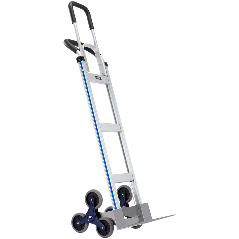 foto del prodotto mophorn vevor carrello portaspesa in acciaio alluminio capacita carico massima 250kg manico regolabile, carrello con ruote per salire le scale in