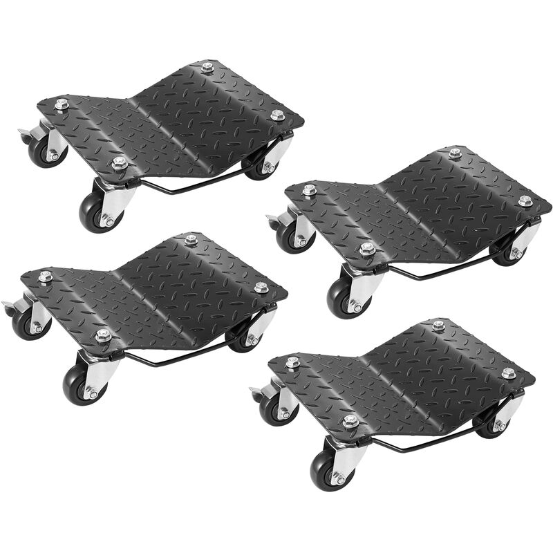 foto del prodotto mophorn vevor carrello sposta auto moto sottoruote 4 pezzi carico singolo 700kg carico max. totale 3000 kg, pedana carrello sposta auto ausilio di