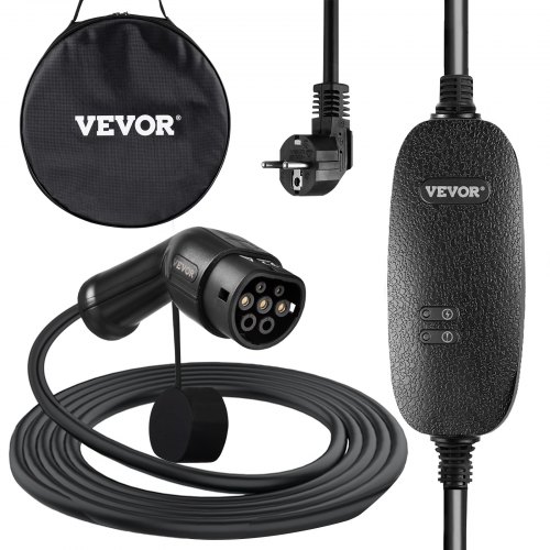 foto del prodotto mophorn vevor cavo di ricarica ev tipo 2 10 a 23 kw caricatore tipo 2 ev per auto elettrica portatile spina uk per i veicoli elettrici europei e i