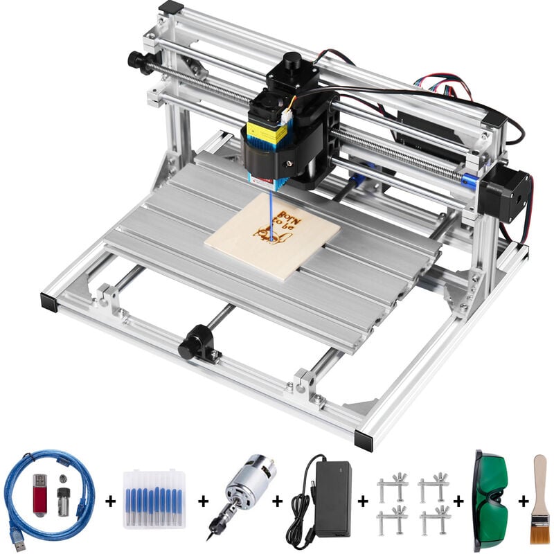 foto del prodotto mophorn vevor cnc 3018 kit router controllo grbl macchina cnc 3 assi fresatura macchina con testa laser 500mw per plastica acrilica pcb pvc
