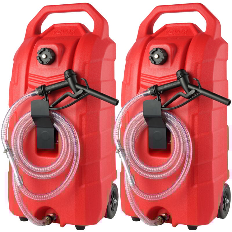 foto del prodotto mophorn vevor contenitore per carburante 16 galloni, 7,8l min, 2 pezzi, contenitore per serbatoio portatile con ruote in gomma per pompa manuale