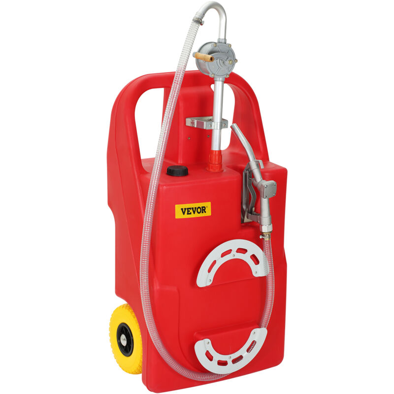 foto del prodotto mophorn vevor contenitore per carburante, 32 galloni, serbatoio di stoccaggio portatile su ruote, con pompa di trasferimento manuale, contenitore