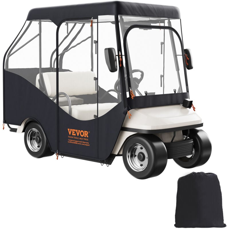 foto del prodotto mophorn vevor copertura per carrello da golf, copertura per carrello da golf in poliestere 420d con finestre trasparenti su 4 lati, coperture per