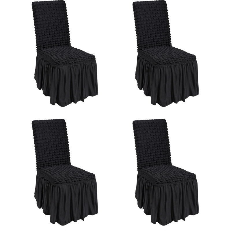foto del prodotto mophorn vevor coprisedie pieghevoli in spandex elasticizzato, coprisedie universali con gonna, fodere protettive lavabili rimovibili, per